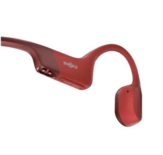 SHOKZ OpenRun | Bone Conduction Earphones - Sport - Bluetooth - 8 hours battery life - Red