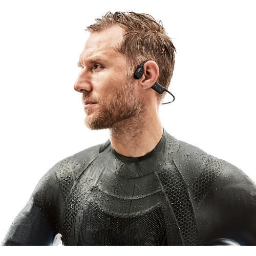 SHOKZ OpenSwim | Bone conduction headphones - For swimming - Wireless - IP68 waterproof - 8 hours battery life - Black