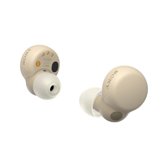 Sony WFLS900N | In-Ear Headphones - LinkBuds - 100% Wireless - Bluetooth - Microphone - Active Noise Cancellation - Cream