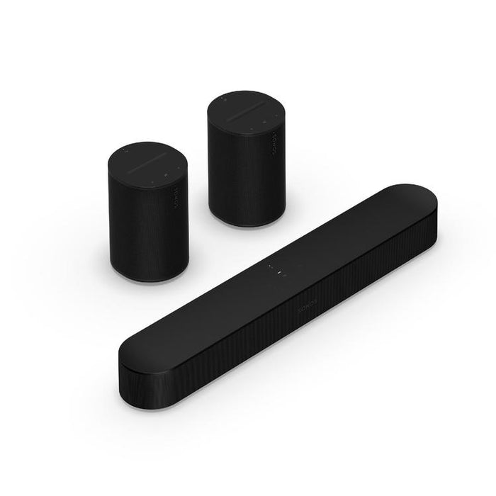 Sonos | Surround Sound System with Beam - 2 Era 100 + Beam - Black