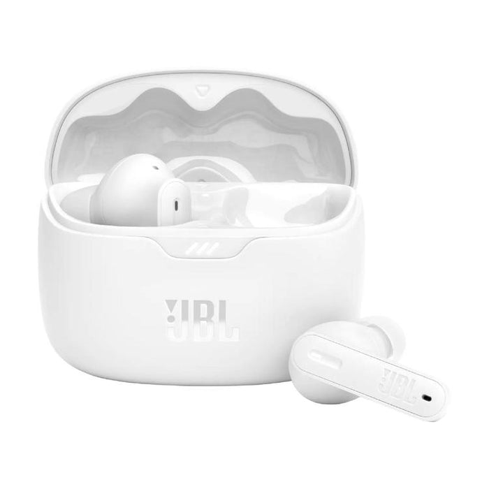 JBL Tune Beam | In-Ear Headphones - 100% Wireless - Bluetooth - Smart Ambient - Stick-open Design - White