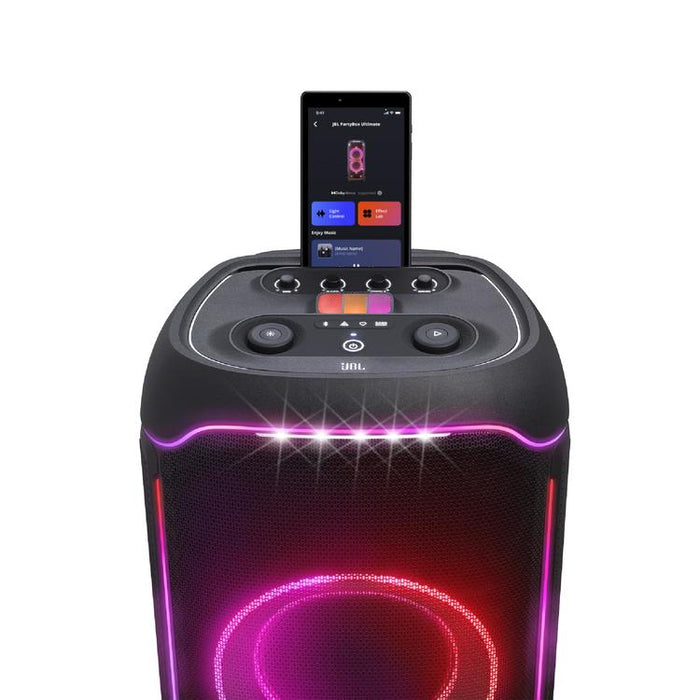 JBL PartyBox Ultimate | Haut-parleur portatif - Jeu de lumière - WiFi 6 - Bluetooth 5.3 - Noir-SONXPLUS Chibougamau