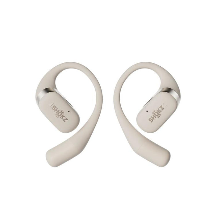 SHOKZ OpenFit | Écouteurs à oreilles ouvertes - Jusqu'à 28 heures d'écoute - Bluetooth - Beige