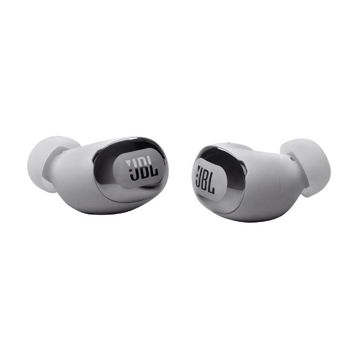 JBL Live Buds 3 | Écouteurs intra-auriculaires - Écran tactile LED 1,45" - Bluetooth - Argent-Sonxplus Chibougamau