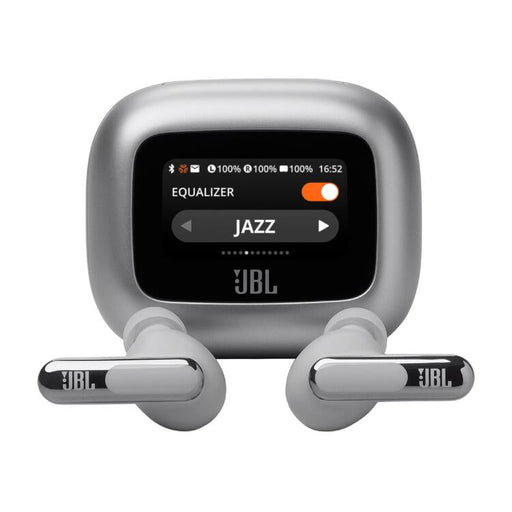 JBL Live Beam 3 | In-ear headphones - 1.45" LED touch screen - Silver-Sonxplus Chibougamau