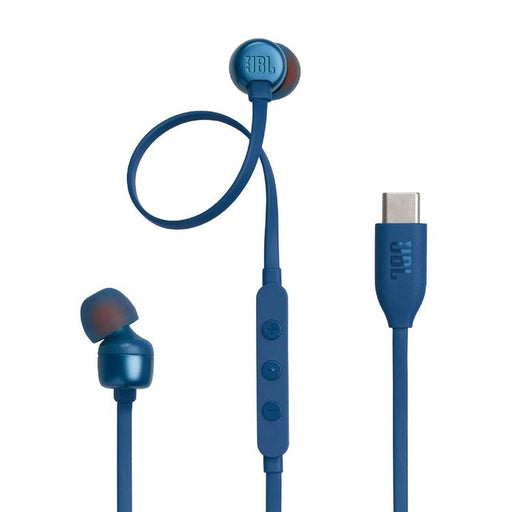 JBL Tune 310C | In-Ear Headphones - Wired - USB-C - 3 Button Remote Control - Blue-Sonxplus Chibougamau