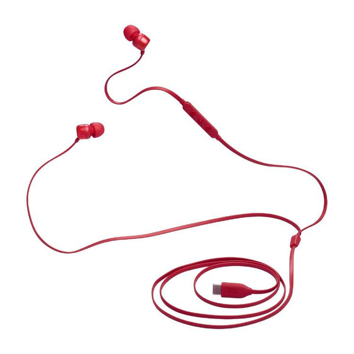 JBL Tune 310C | In-ear headphones - Wired - USB-C - 3-button remote control - Red-Sonxplus Chibougamau