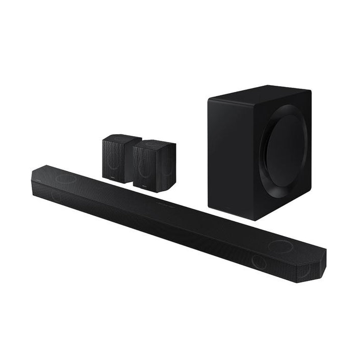 Samsung HWQ990D | Barre de son - 11.1.4 canaux - Dolby ATMOS - Sans fil - Caisson de graves sans fil et Haut-parleurs arrière inclus - 656W - Noir