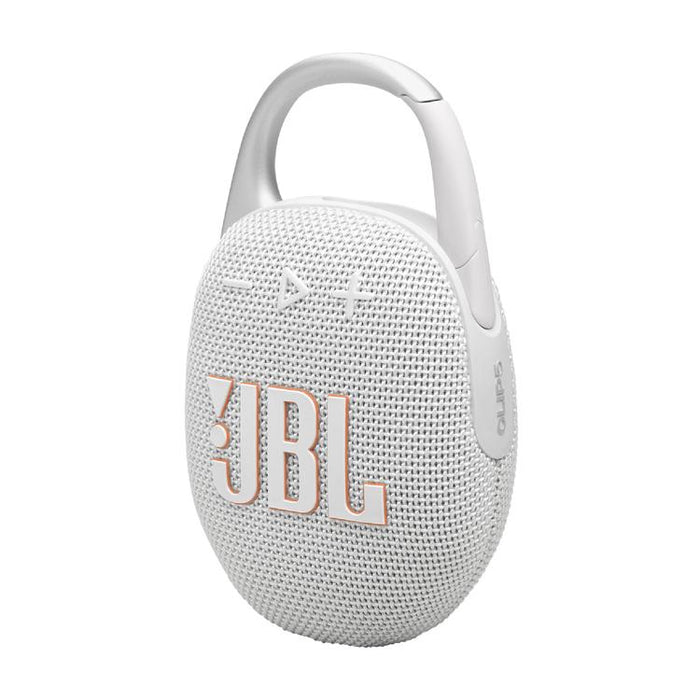 JBL Clip 5 | Haut-parleur à mousqueton portable - Bluetooth - IP67 - Blanc