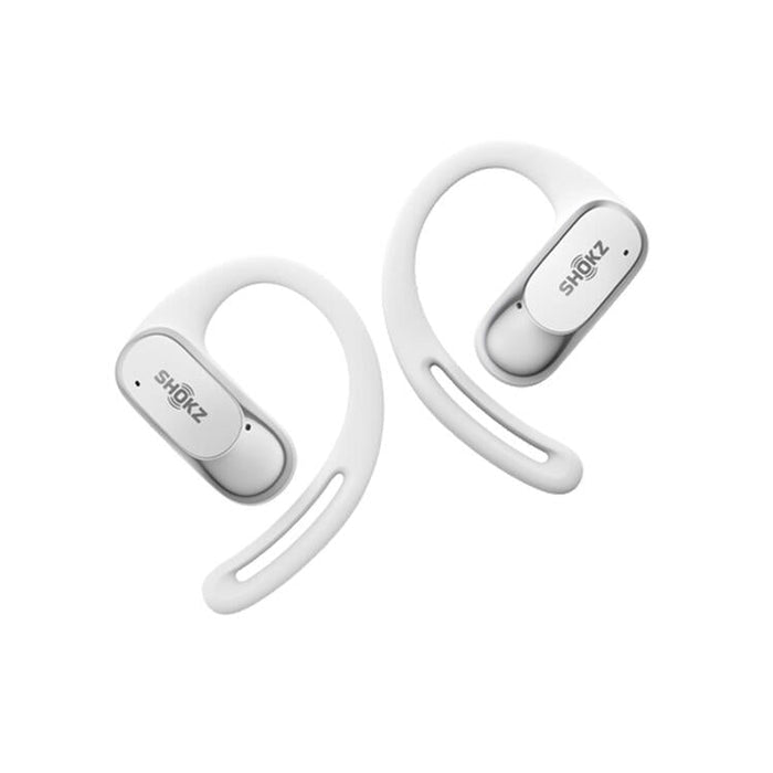 SHOKZ OpenFit Air | Écouteurs conduction osseuse - Jusqu'à 28 heures d'écoute - Bluetooth - Blanc