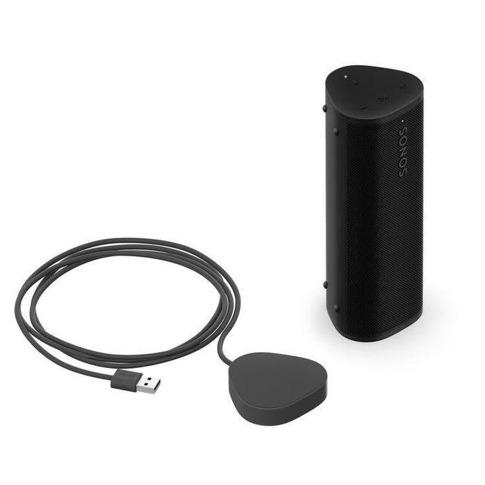 Sonos | Ensemble de Recharge Roam - 1 Haut-parleur Roam 2 portatif - 1 Chargeur Roam - Noir