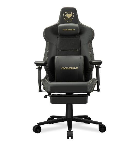 Cougar Armor Evo M | Play chair - Lumbar cushion - 5D adjustable armrest - Black/Gold