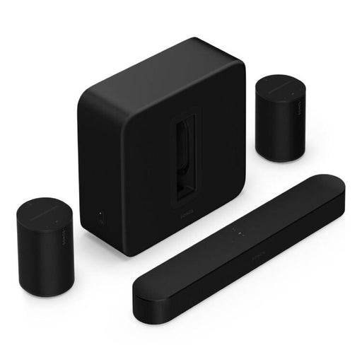 Sonos | High-End Immersive Set with Beam + Sub 4 + 2 Era 100 - Wireless - Wi-Fi - Black-Sonxplus Chibougamau