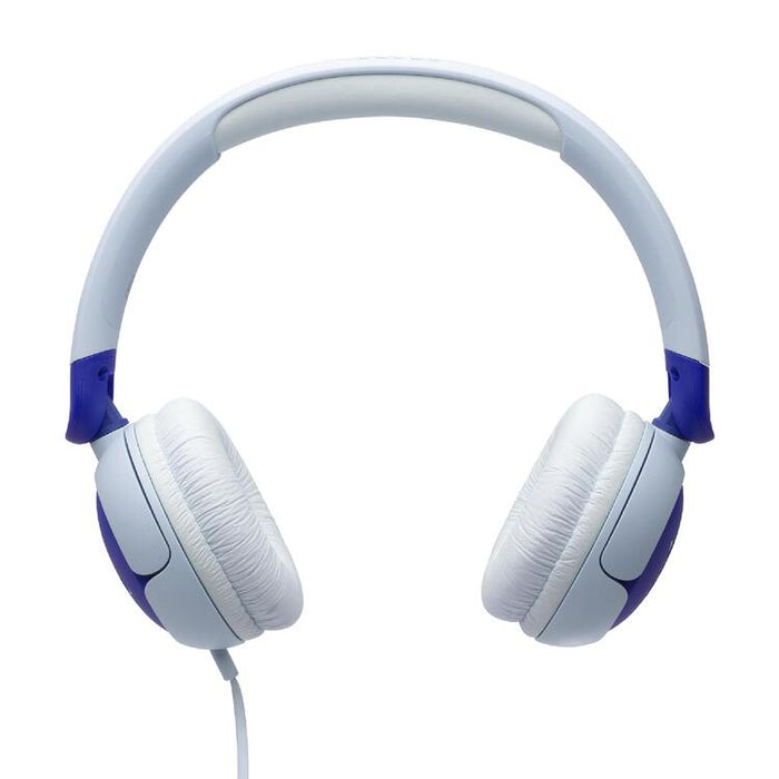 JBL JR320 | Écouteurs filaires circum-auriculaires pour enfant - JBL Safe Sound - Microphone - Bleu-SONXPLUS Chibougamau