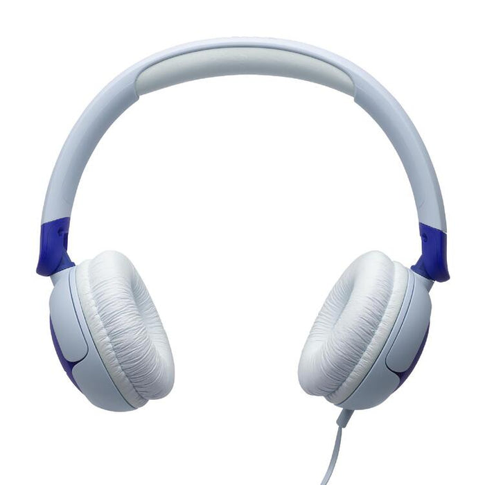 JBL JR320 | Écouteurs filaires circum-auriculaires pour enfant - JBL Safe Sound - Microphone - Bleu-SONXPLUS Chibougamau