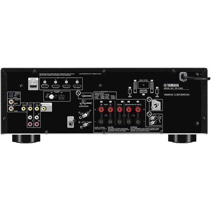 Yamaha RXV385B | Récepteur AV cinéma maison 5.1 Canaux - Bluetooth - 4K - 70W - HDMI - YPAO - Noir