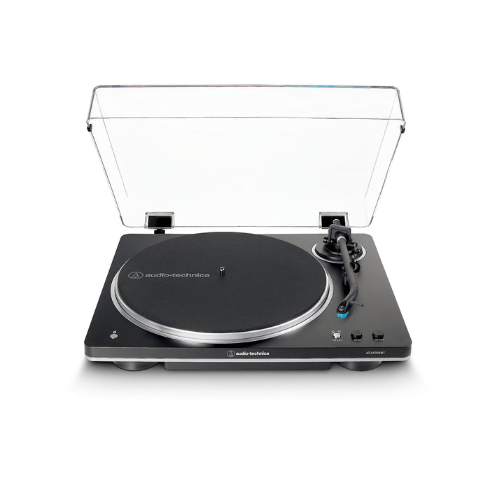 Audio-Technica AT-LP70XBTBS | Stereo Turntable - Wireless - Bluetooth - Belt-Drive - Fully Automatic - Black/Silver | 01 | Sonxplus Chibougamau