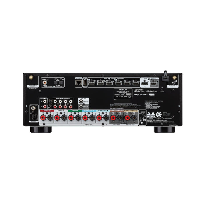Denon AVR-S980H | Récepteur AV - 7.2 canaux d'amplification - Cinéma maison - 8K - HEOS - Noir | 04 | Sonxplus Chibougamau