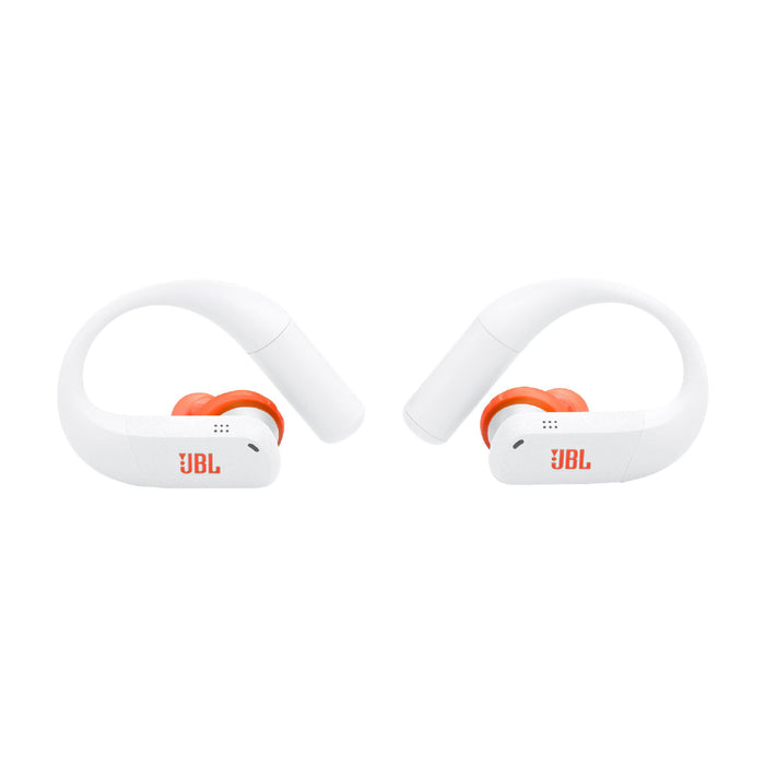 JBL Endurance Peak 4 | Écouteurs intra-auriculaire - TwistLock  - Blanc/Orange | 04 | Sonxplus Chibougamau