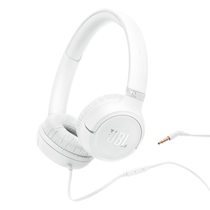 JBL Tune 530 | Écouteurs supra-auriculaire - Fil - Pliable - Blanc | 01 | Sonxplus Chibougamau