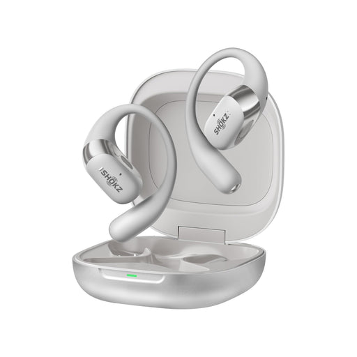 SHOKZ OpenFit 2+ | Open-Ear Headphones - Up to 48 Hours of Playback - Bluetooth - Gray | 01 | Sonxplus Chibougamau