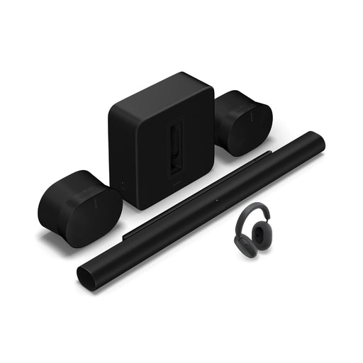 Sonos | Ensemble de divertissement personnel haut de gamme avec Arc Ultra+2 Era 300+Sub 4+Ace Ultra - Noir | 01 | Sonxplus Chibougamau