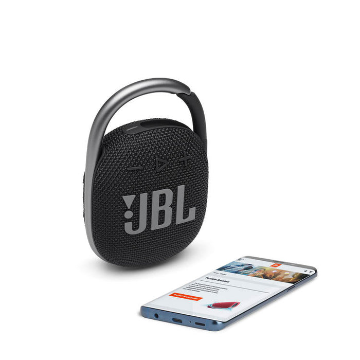 JBL Clip 4 | Haut-parleur Ultra-portable - Bluetooth - Imperméable - Autonomie 10 Heures - Noir-Sonxplus Chibougamau