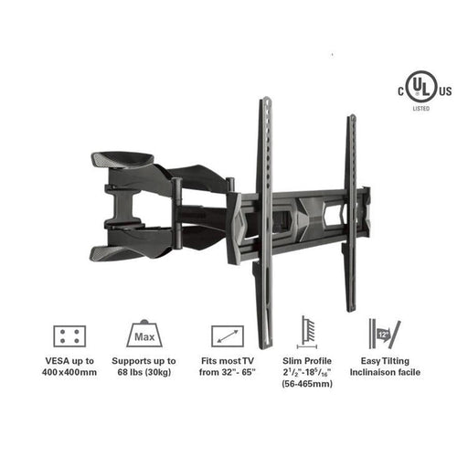 Syncmount SM-3265FM | Support mural articulé pour téléviseur 32" à 65" - Jusqu'à 66 lb-Sonxplus Chibougamau