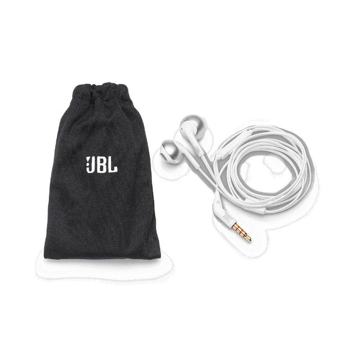 JBL Tune 205 | Écouteurs filaire intra-auriculaires - JBL Pure Bass - Microphone - Chrome