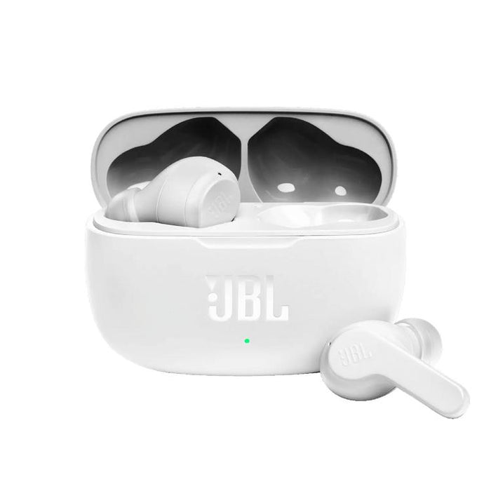 JBL Vibe 200TWS | Écouteurs 100% sans fil intra-auriculaires - Bluetooth - Son JBL Deep Bass - Microphone - Blanc