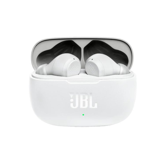 JBL Vibe 200TWS | Écouteurs 100% sans fil intra-auriculaires - Bluetooth - Son JBL Deep Bass - Microphone - Blanc