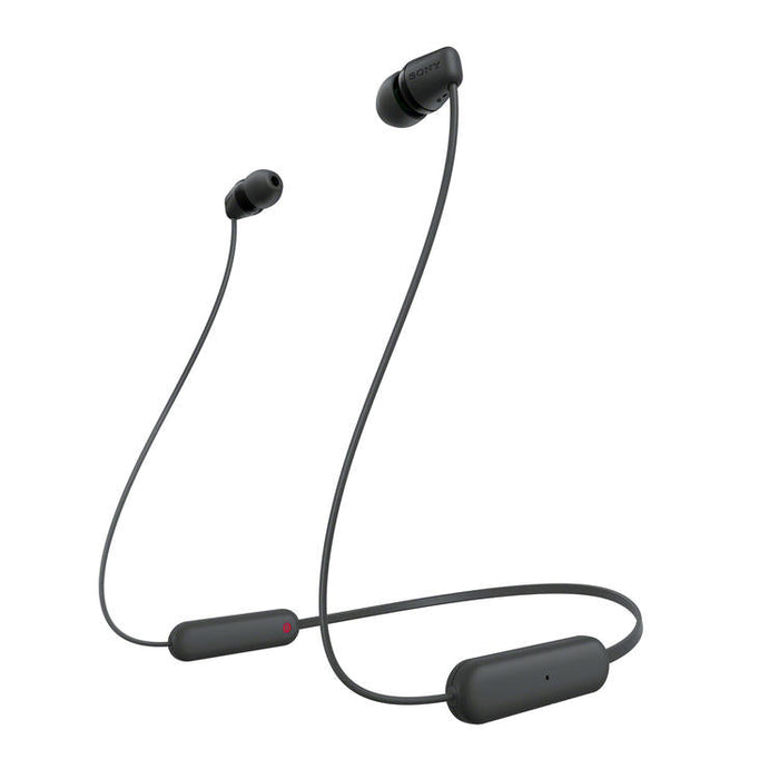 Sony WI-C100 | In-ear headphones - Wireless - Bluetooth - Around the neck - Microphone - IPX4 - Black-Sonxplus Chibougamau