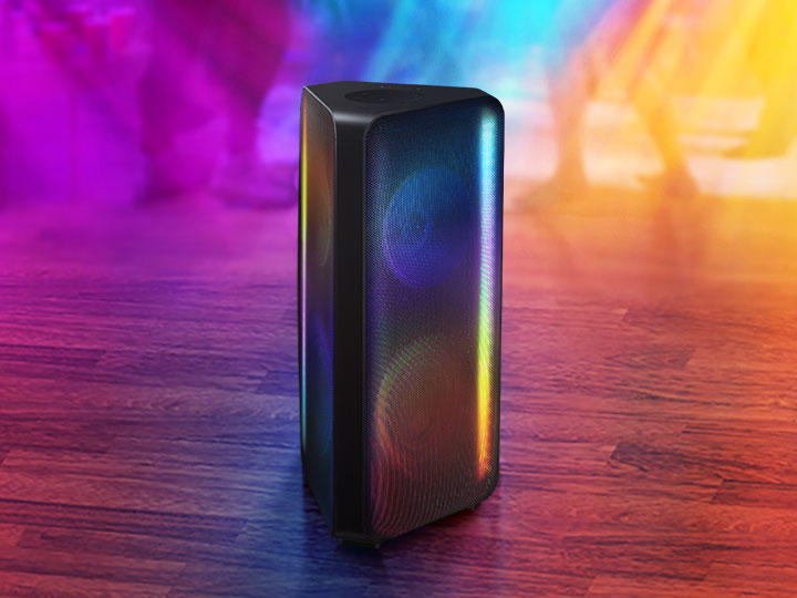 Samsung MX-ST40B | Powerful portable speaker - Sound tower - Bluetooth - 160W - Bidirectional - LED lights - Multiple Bluetooth connection - Black-Sonxplus Chibougamau