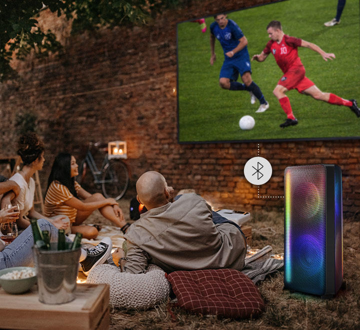 Samsung MX-ST50B | Haut-parleur portable puissant - Tour de son - Bluetooth - 240W - Fonction Karaoké - Lumières à DEL - Connexion Bluetooth multiple - Noir-Sonxplus Chibougamau