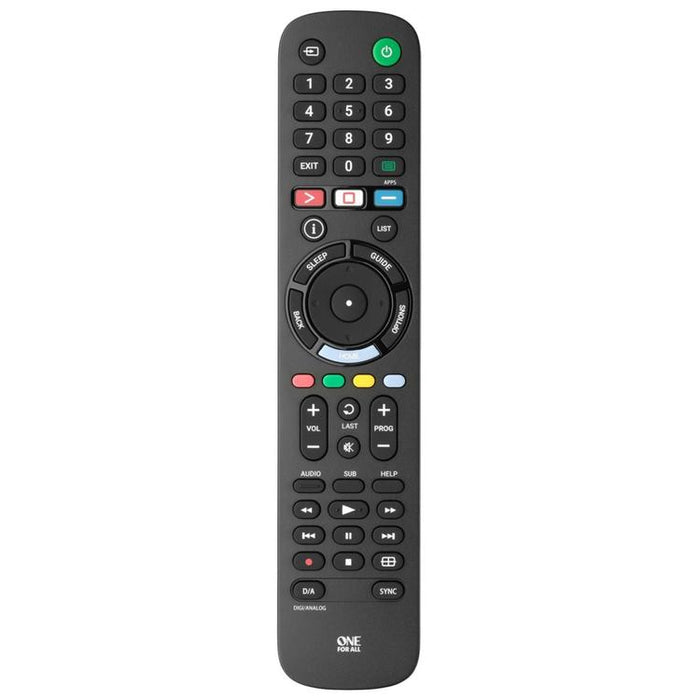 One for All URC4812R | Direct replacement remote control for any Sony TV - Replacement Series - Black-Sonxplus Chibougamau