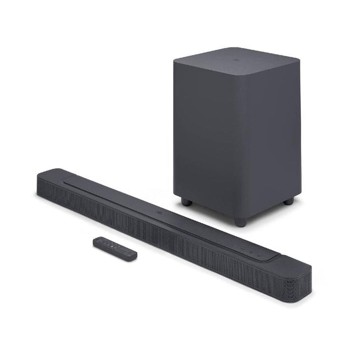 JBL Bar 500 Pro | Barre de son compacte 5.1 - Avec Caisson de graves sans fil - Dolby Atmos - MultiBeam - Bluetooth - Wi-Fi intégré - 590W - Noir