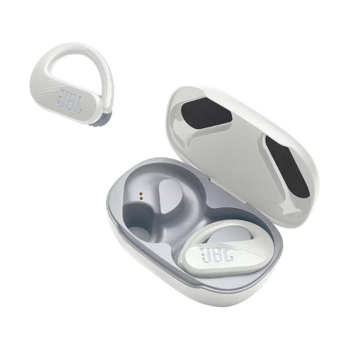 JBL Endurance Peak III | Écouteurs Sport intra-auriculaires - 100% Sans fil - Étanche - Conception Powerhook - Blanc