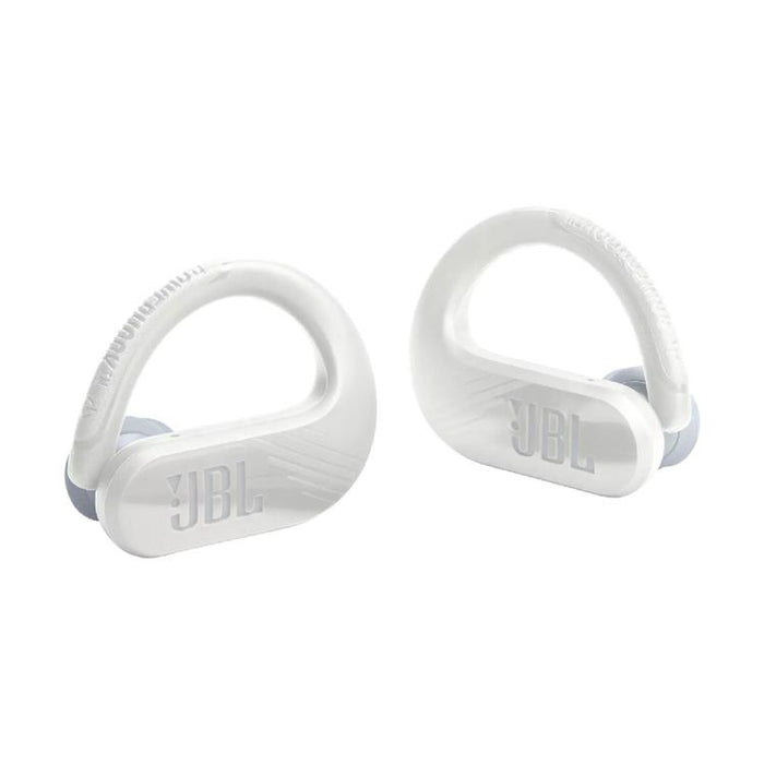 JBL Endurance Peak III | Écouteurs Sport intra-auriculaires - 100% Sans fil - Étanche - Conception Powerhook - Blanc