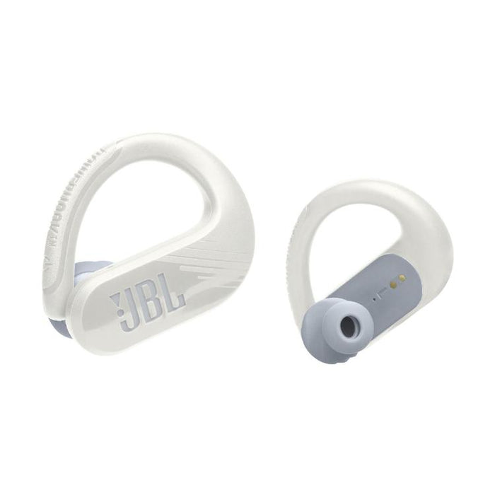 JBL Endurance Peak III | Écouteurs Sport intra-auriculaires - 100% Sans fil - Étanche - Conception Powerhook - Blanc