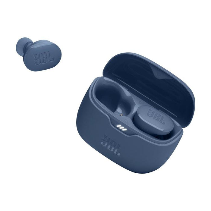 JBL Tune Buds | Écouteurs intra-auriculaires - 100% Sans fil - Bluetooth - Réduction de bruit - 4 microphones - Bleu-Sonxplus Chibougamau