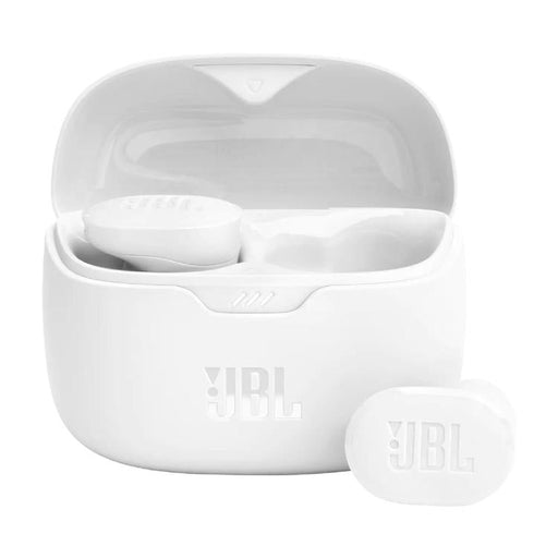 JBL Tune Buds | Écouteurs intra-auriculaires - 100% Sans fil - Bluetooth - Réduction de bruit - 4 microphones - Blanc-Sonxplus Chibougamau