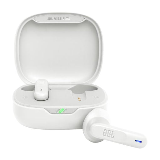 JBL Vibe Flex | Écouteurs intra-auriculaires - Sans fil - Bluetooth - Conception Stick-open - Technologie Smart Ambient - Blanc-Sonxplus Chibougamau