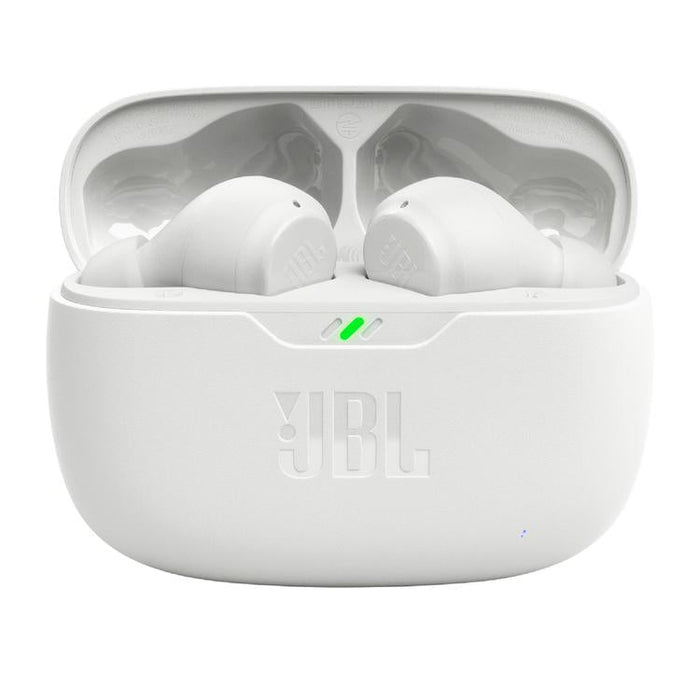 JBL Vibe Beam | In-Ear Headphones - Wireless - Bluetooth - Smart Ambient Technology - White-Sonxplus Chibougamau