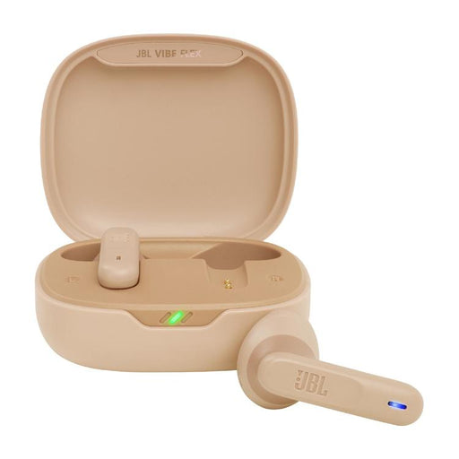 JBL Vibe Flex | Écouteurs intra-auriculaires - Sans fil - Bluetooth - Conception Stick-open - Technologie Smart Ambient - Beige-Sonxplus Chibougamau