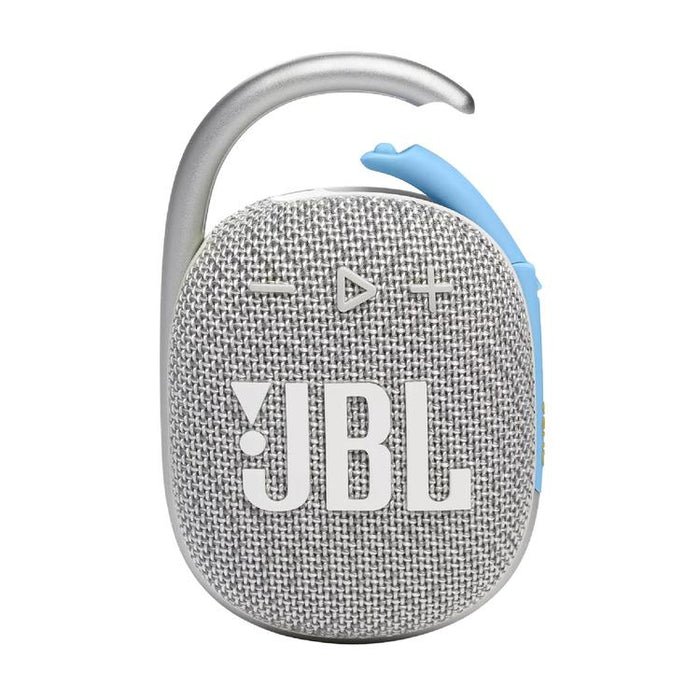 JBL Clip 4 Eco | Haut-parleur - Ultra-portable - Étanche - Bluetooth - Mousqueton intégré - Blanc-Sonxplus Chibougamau