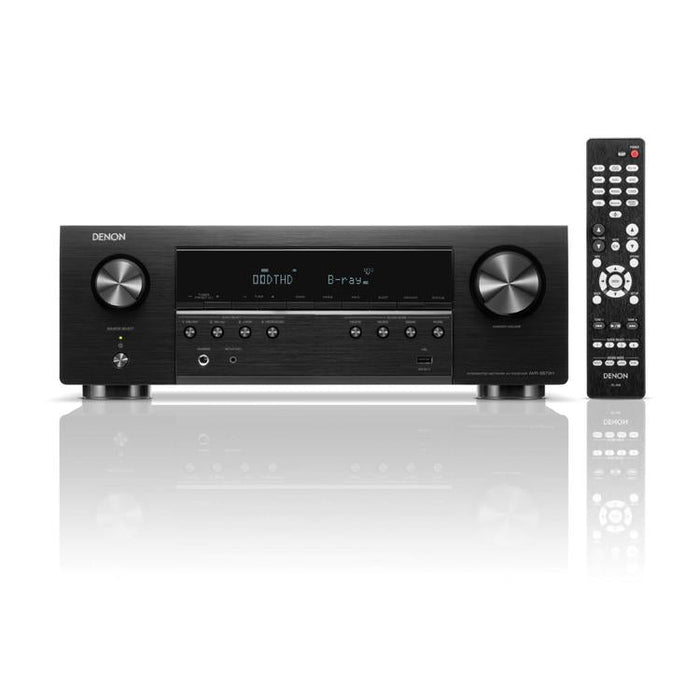 DENON AVR-S670H | 5.2 Channel AV Receiver - HDMI 8K - Integrated Heos - Bluetooth - Wi-Fi - Black-Sonxplus Chibougamau