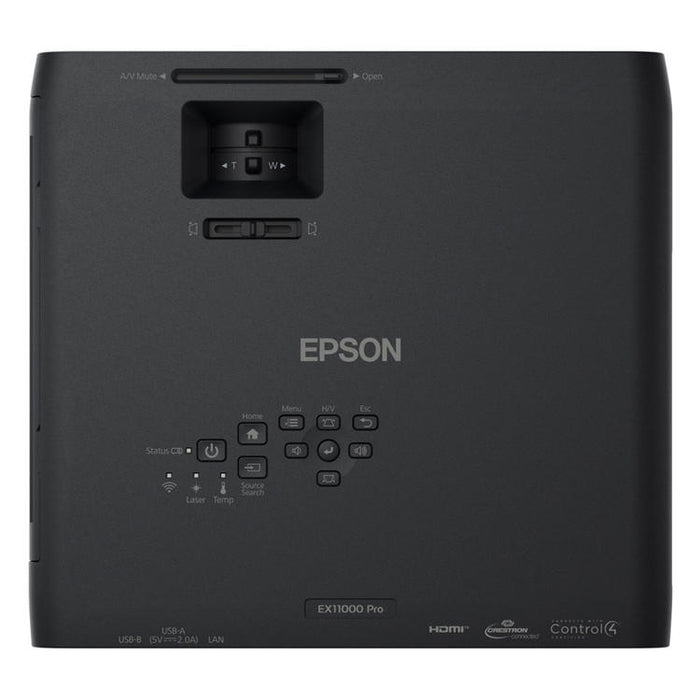 Epson EX11000 | Projecteur laser - 3LCD FHD 1080p - 4600 Lumens - Sans fil - Noir