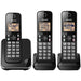 Panasonic KX-TGC383B | Téléphone sans fil - 3 combinés - Noir-Sonxplus Chibougamau