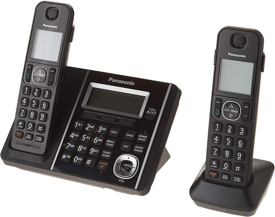 Panasonic KX-TGF342B | Téléphone sans fil - 2 combinés - Répondeur - Noir-Sonxplus Chibougamau