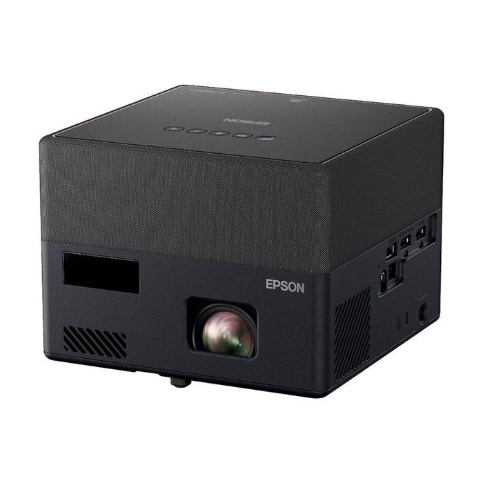 Epson EpiqVision Mini EF12 | Portable Laser Projector - Wi-fi - 3LCD - 150-inch screen - 16:9 - 4K - HDR FHD - Audiophile sound - Android TV - Black